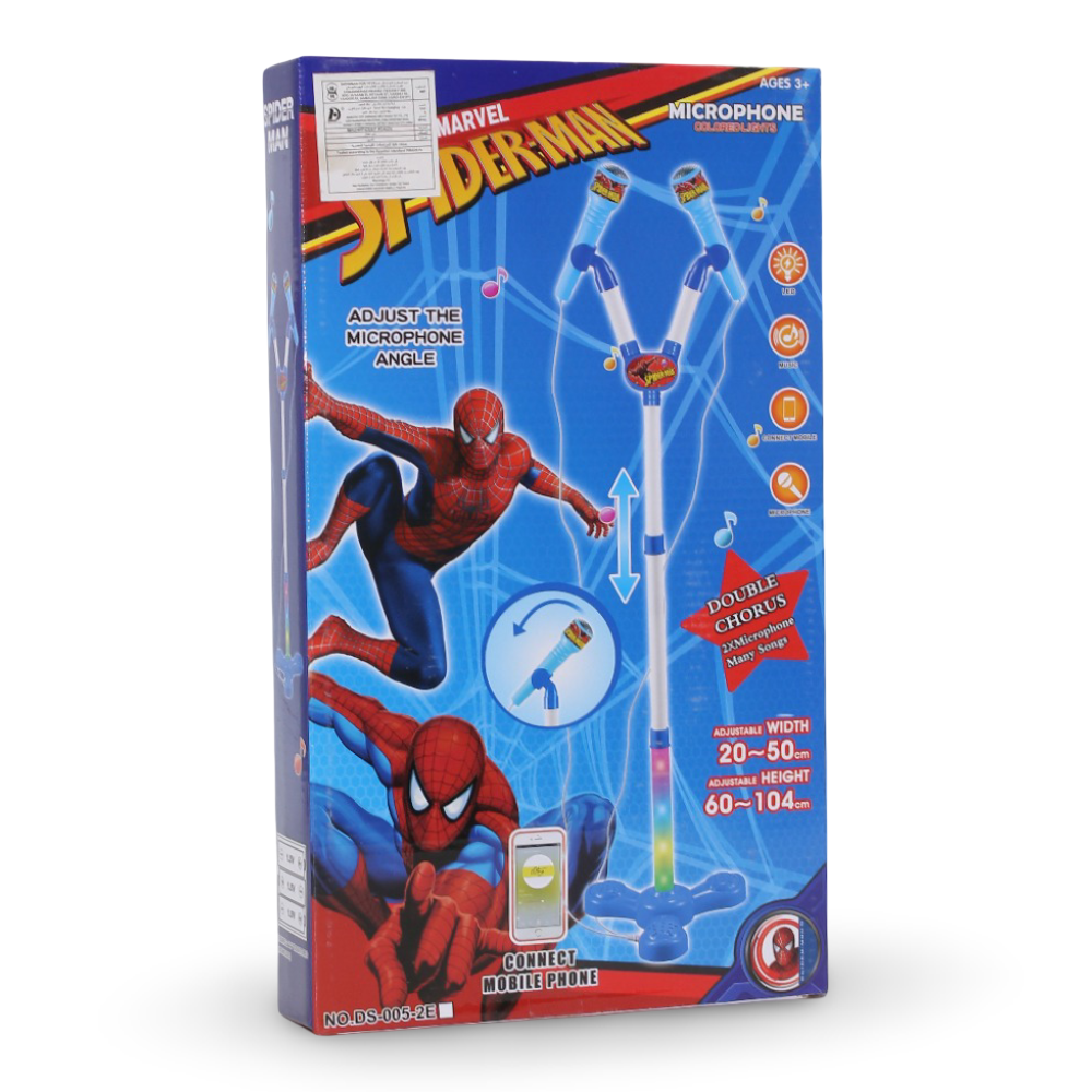 Spider-Man Microphone – Adjustable Height 60–104 cm