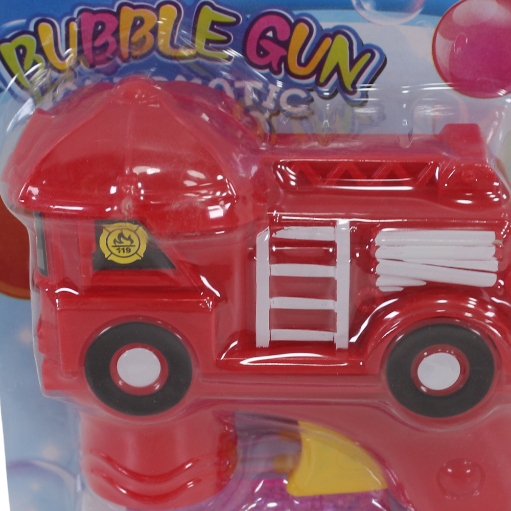 Bubble Gun Toy with Bubble Solution – Red