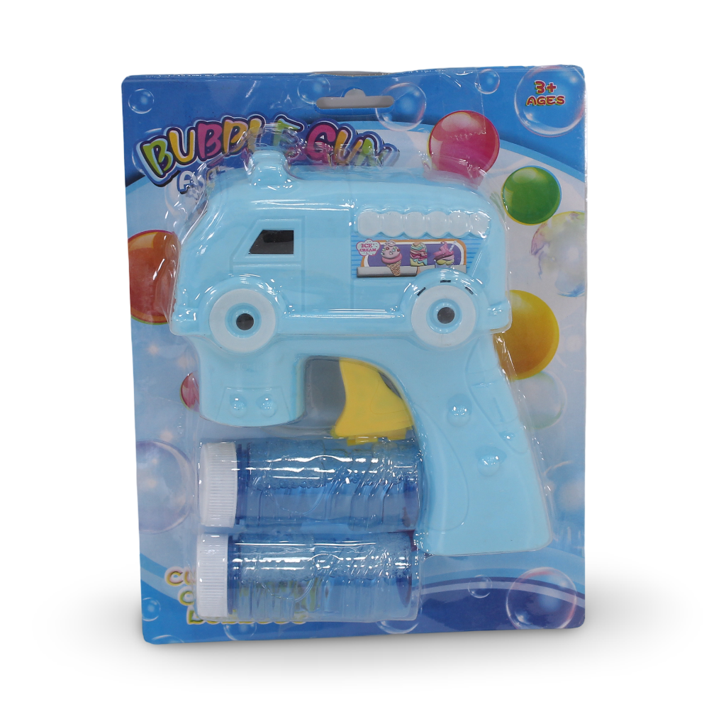Bubble Gun Toy with Bubble Solution – Baby Blue - Toys - OKO