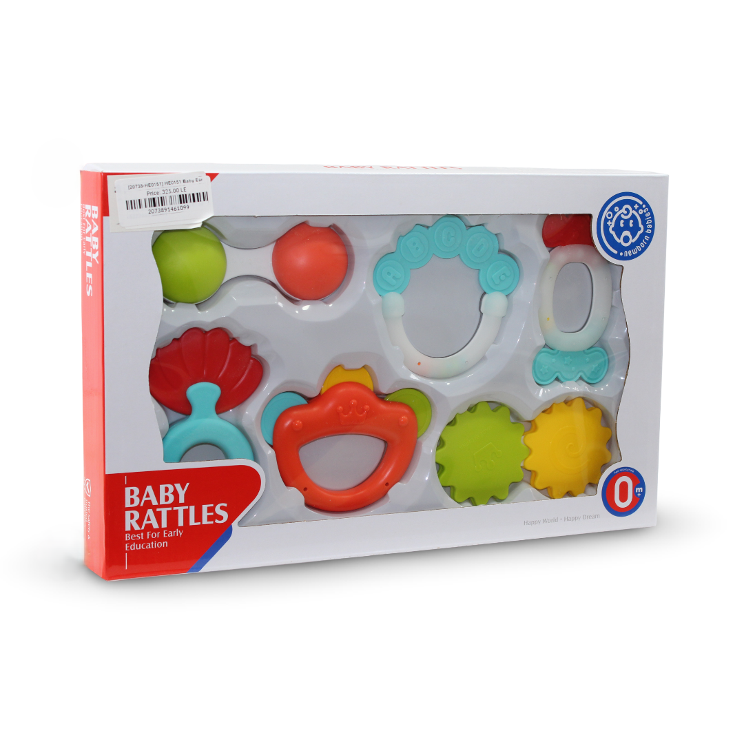 Huanger Baby Early Learning Teether & Rattle – 6 Pcs