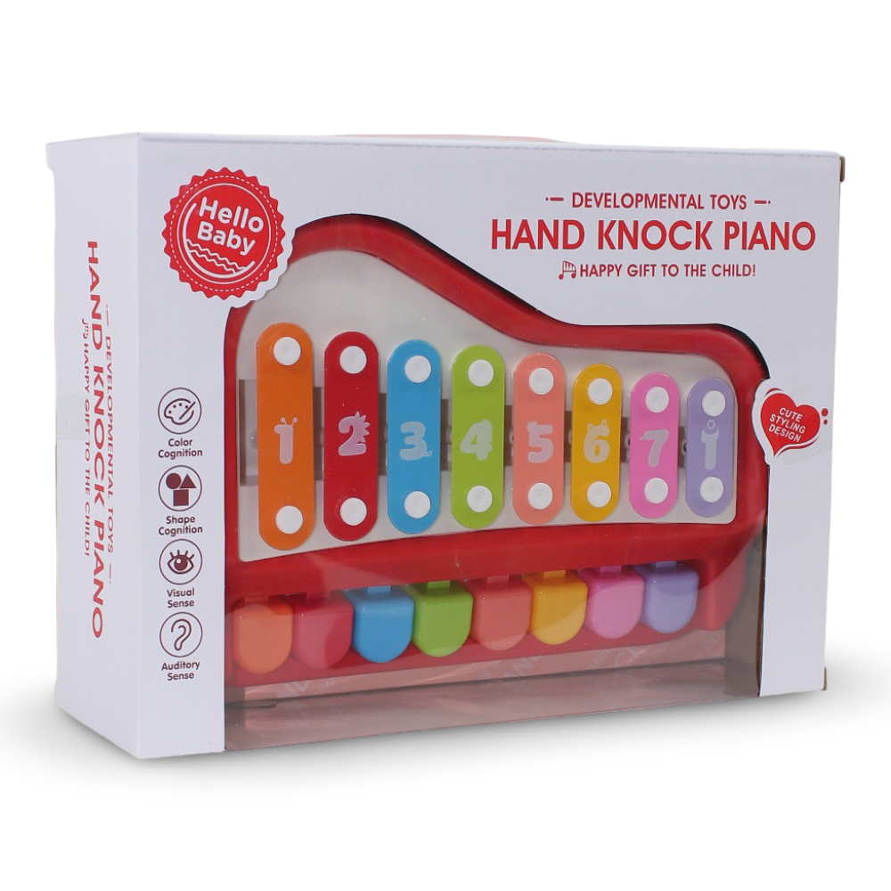 Hand Knock Piano Toy – Red - Toys - OKO