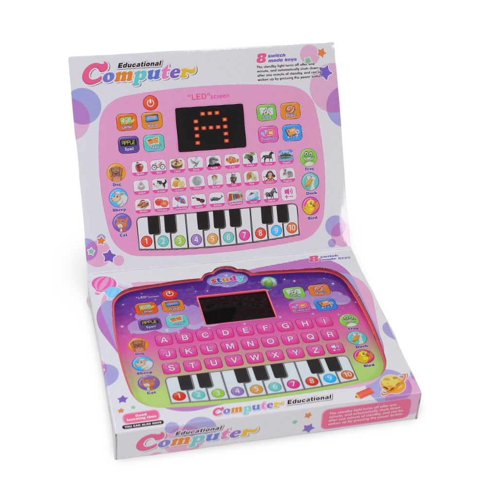 Educational Computer Toy (26 English Words) – Pink - Toys - OKO