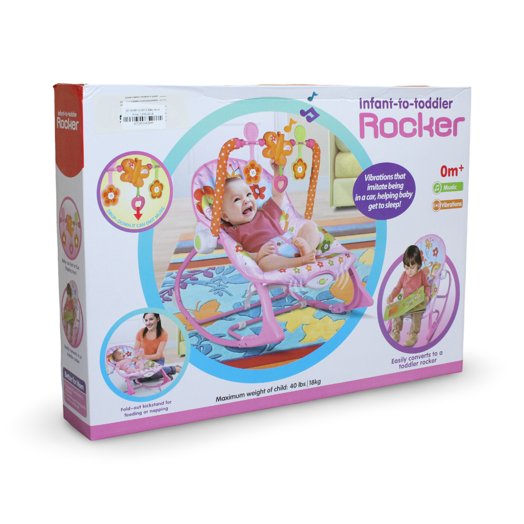Baby Musical Rocking Bouncer Chair – Pink