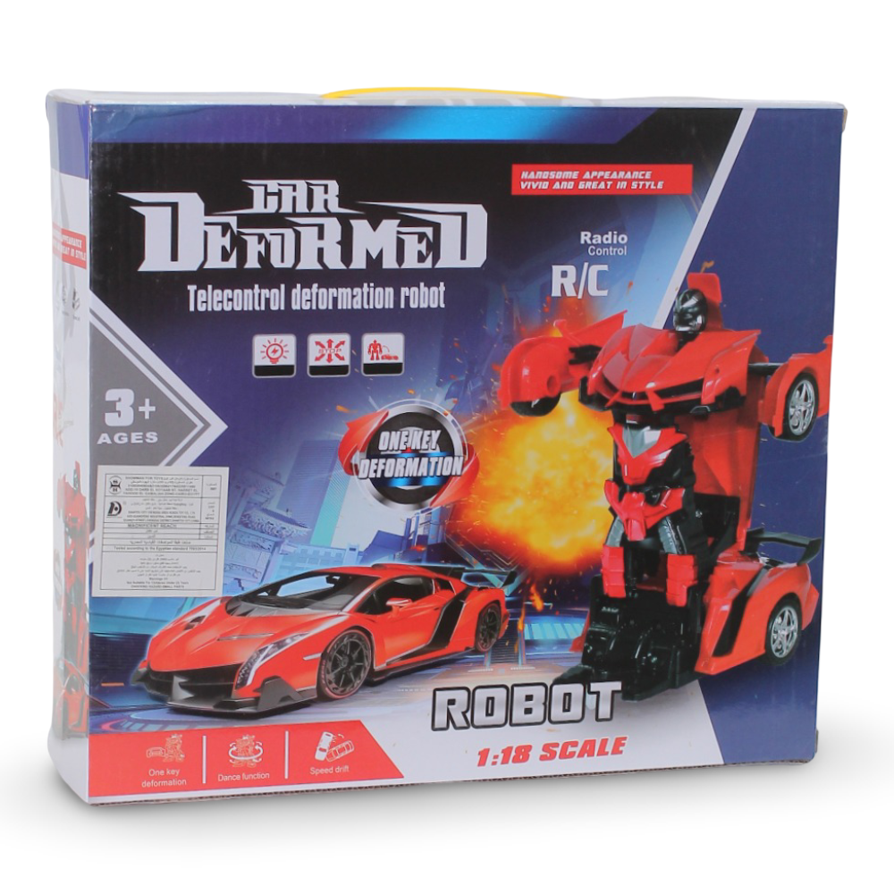 Remote Control Transforming Police Robot Car – 1:18 Scale