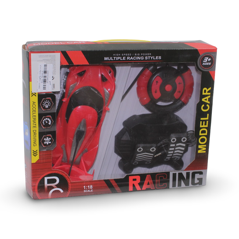 Remote Control 1:18 Scale Racing Model Car Toy – Red