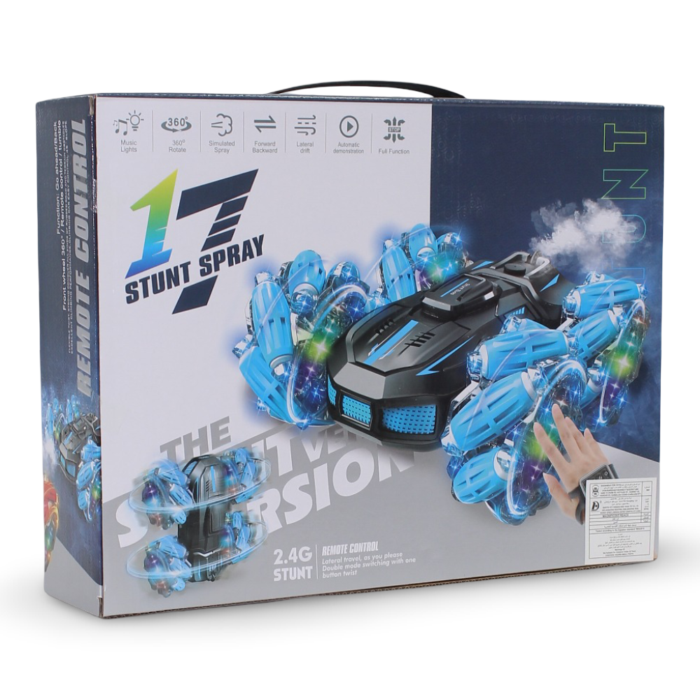 Stunt Racing Gesture-Control Car – Blue & Black