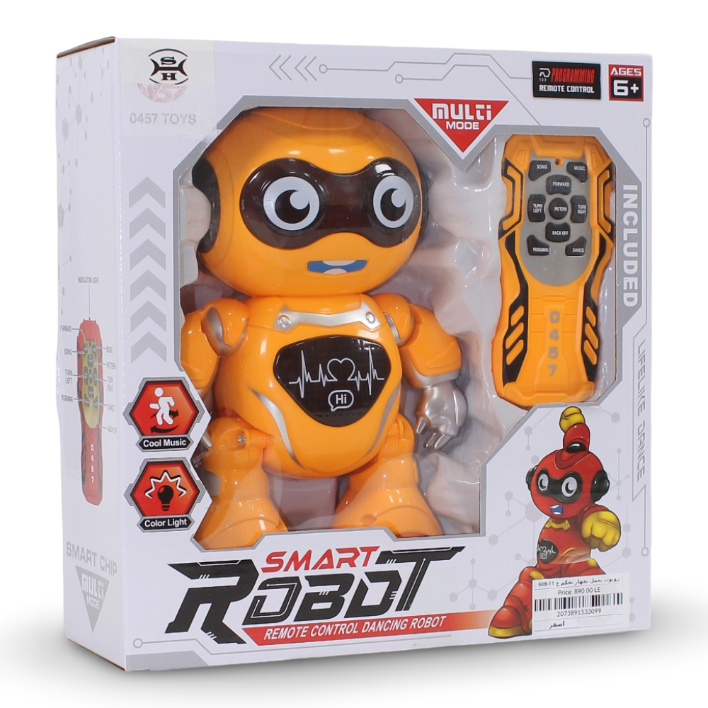 Smart Remote Control Dancing Robot – Yellow