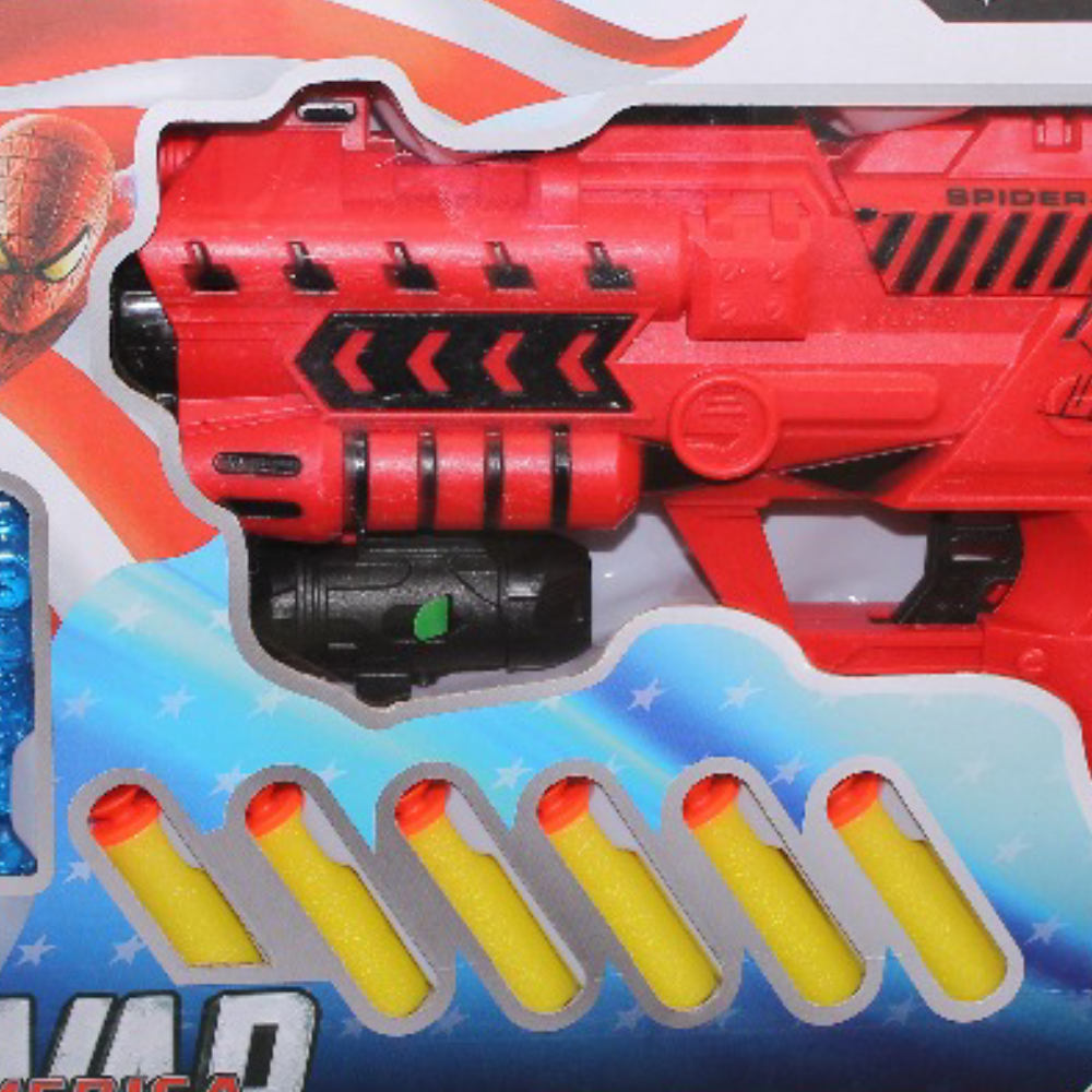 Marvel Civil War 2-in-1 Pistol Foam and Gel Bullet