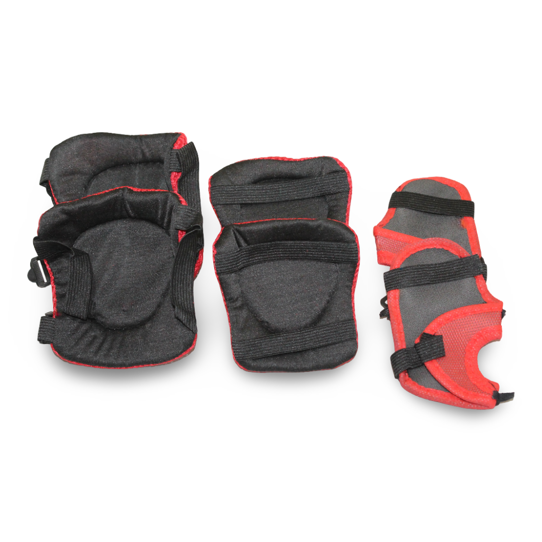 مجموعة أدوات حماية للأطفال للتزلج - أحمر