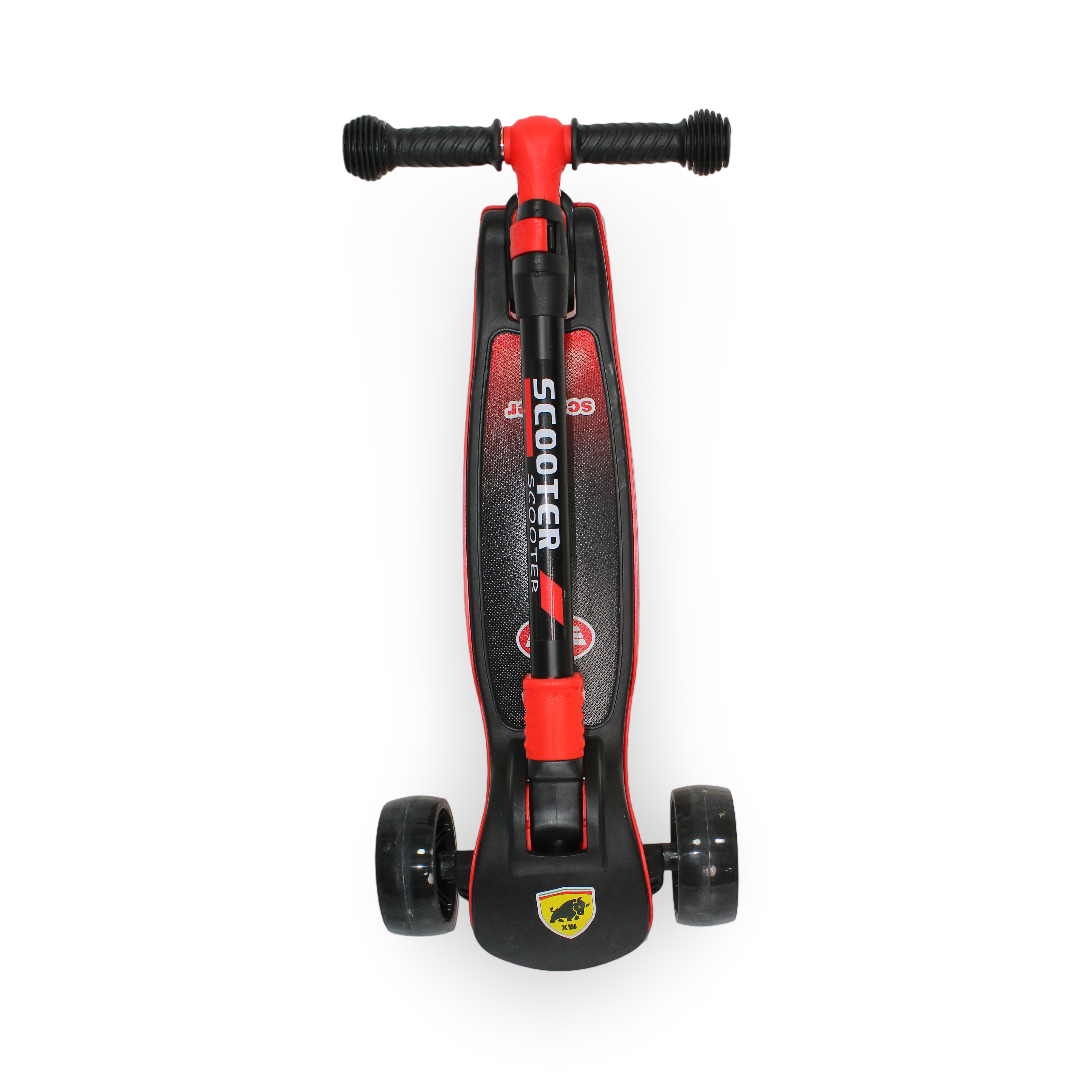 Kids 3-Wheels Scooter with LED Light – Black