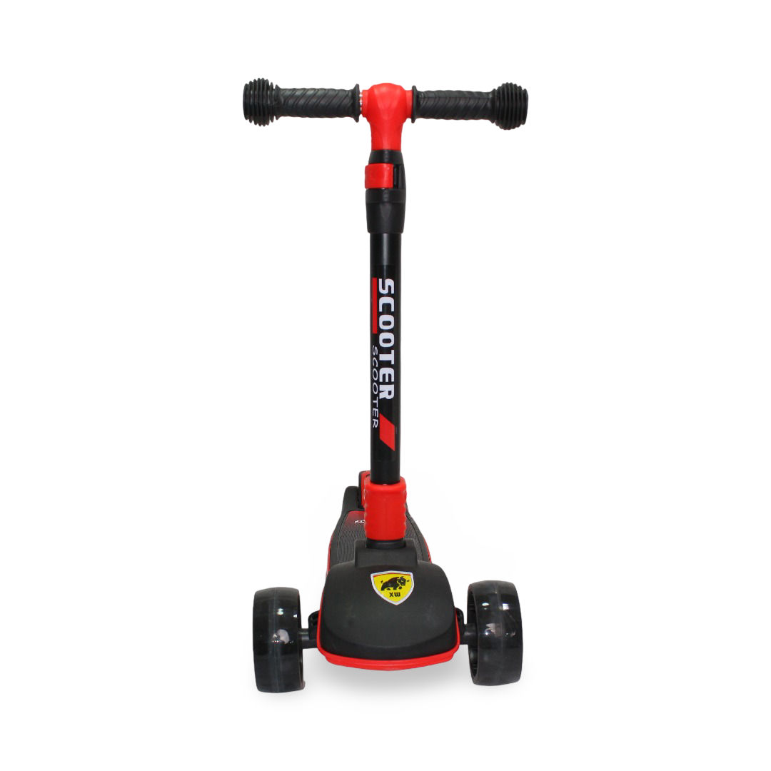 Kids 3-Wheels Scooter with LED Light – Black