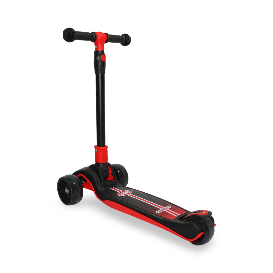 Kids 3-Wheels Scooter with LED Light – Black