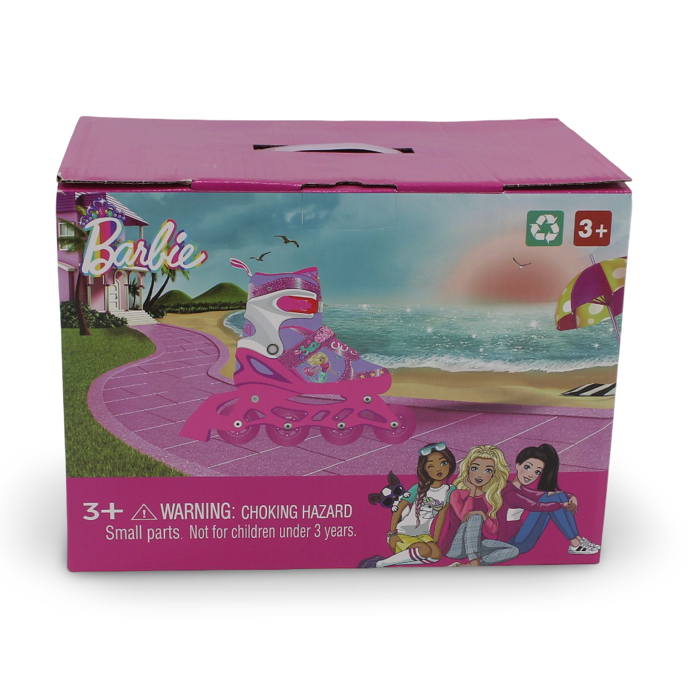 Barbie Roller Skates (Helmet + Safety) – Rose