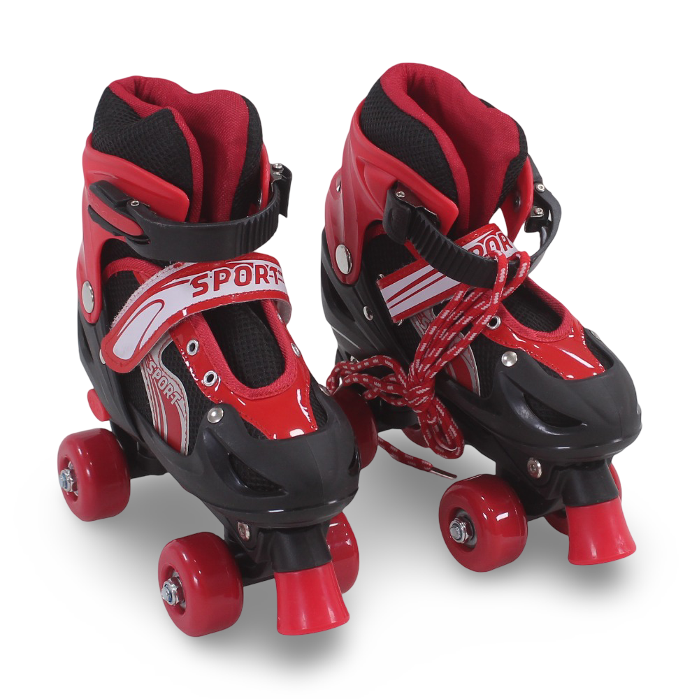4-Wheel Roller Skates (M) – Red - Toys - OKO