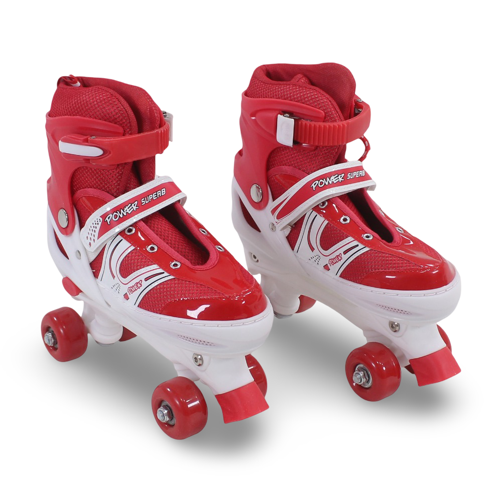 4-Wheel Roller Skates (L) – Red