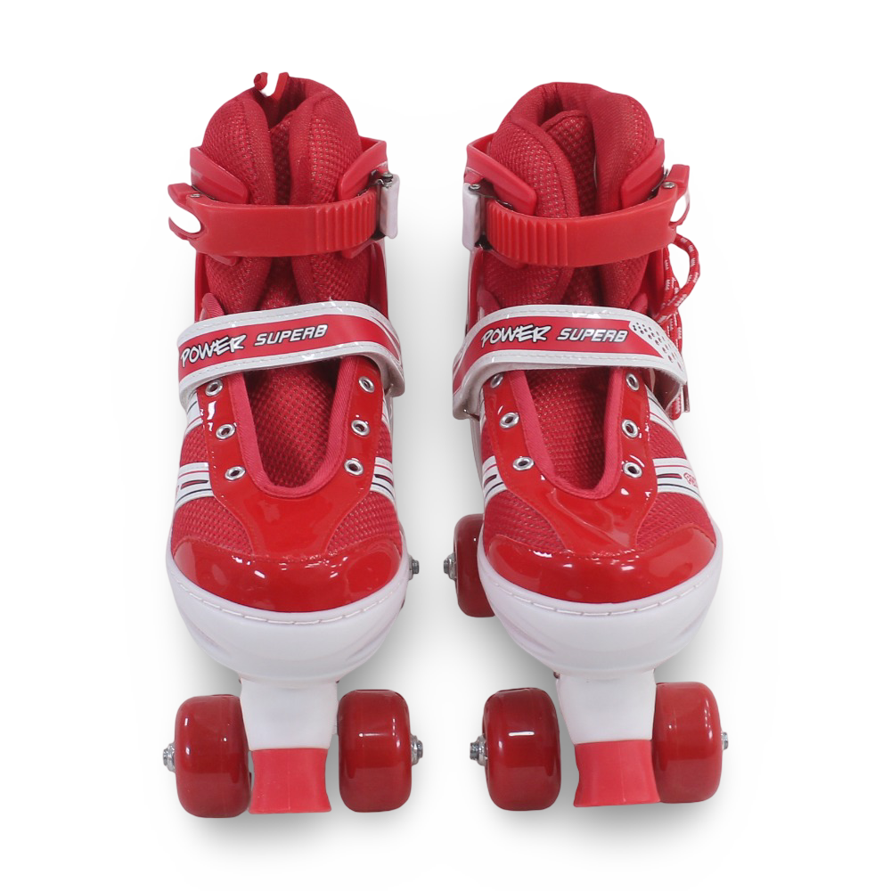 4-Wheel Roller Skates (L) – Red