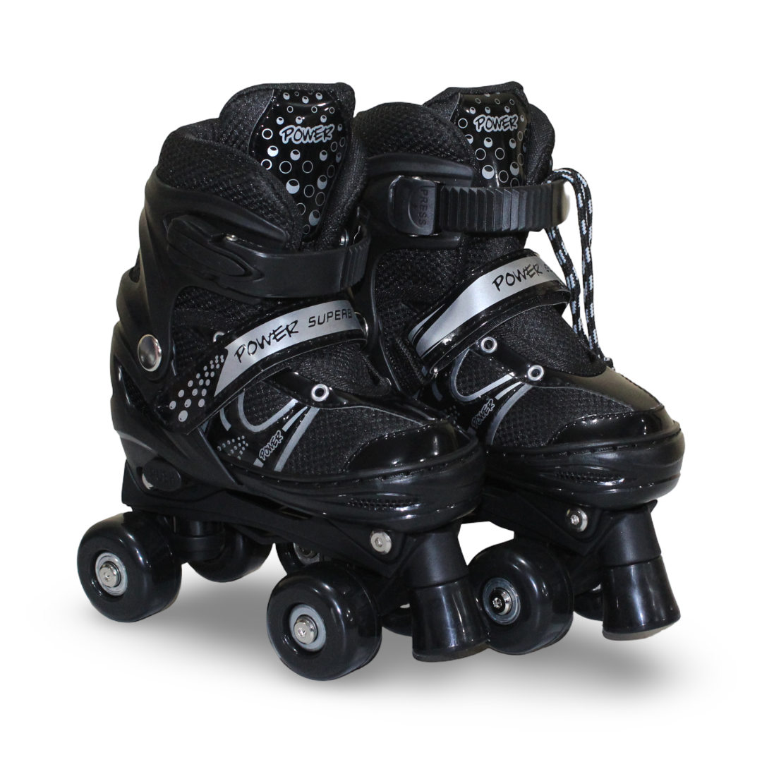 RG Kids 4-Wheel Roller Skates – Black (S) - Toys