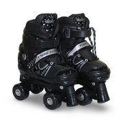 RG Kids 4-Wheel Roller Skates – Black (S)