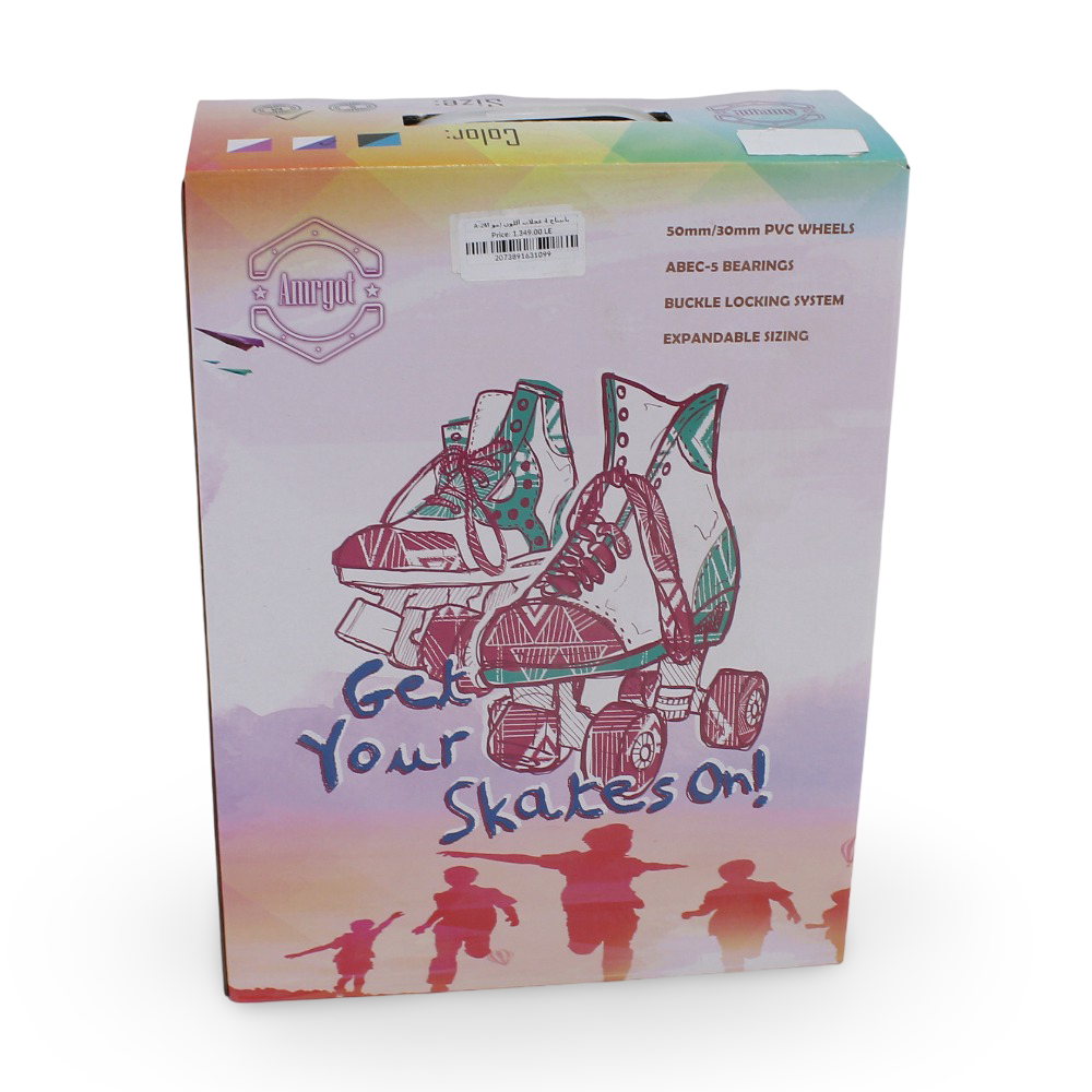 Children's Roller Skates Medium Size – Purple & White