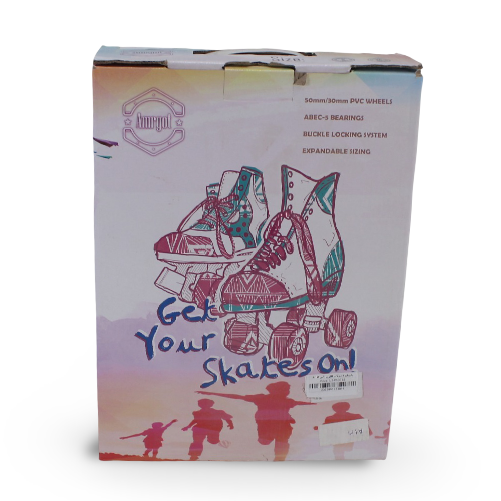 Children's Roller Skates Medium Size – Black & White