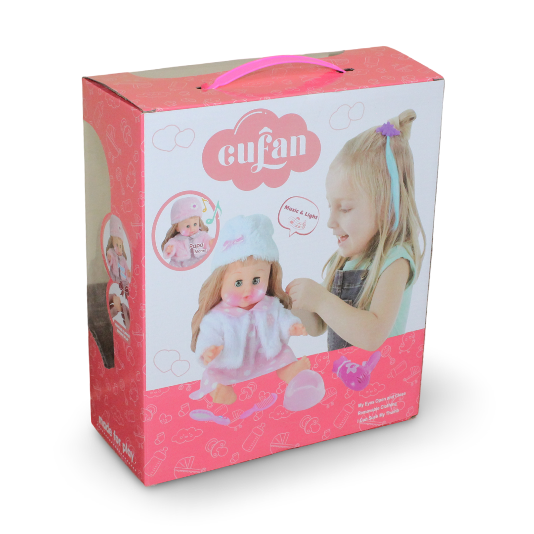 Cufan Silicone doll + Accessories – Brown Checks