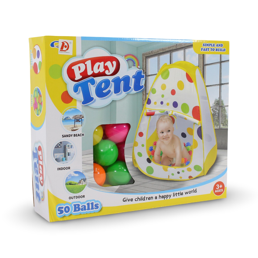 Children's Play Tent – 50 Plastic Balls
