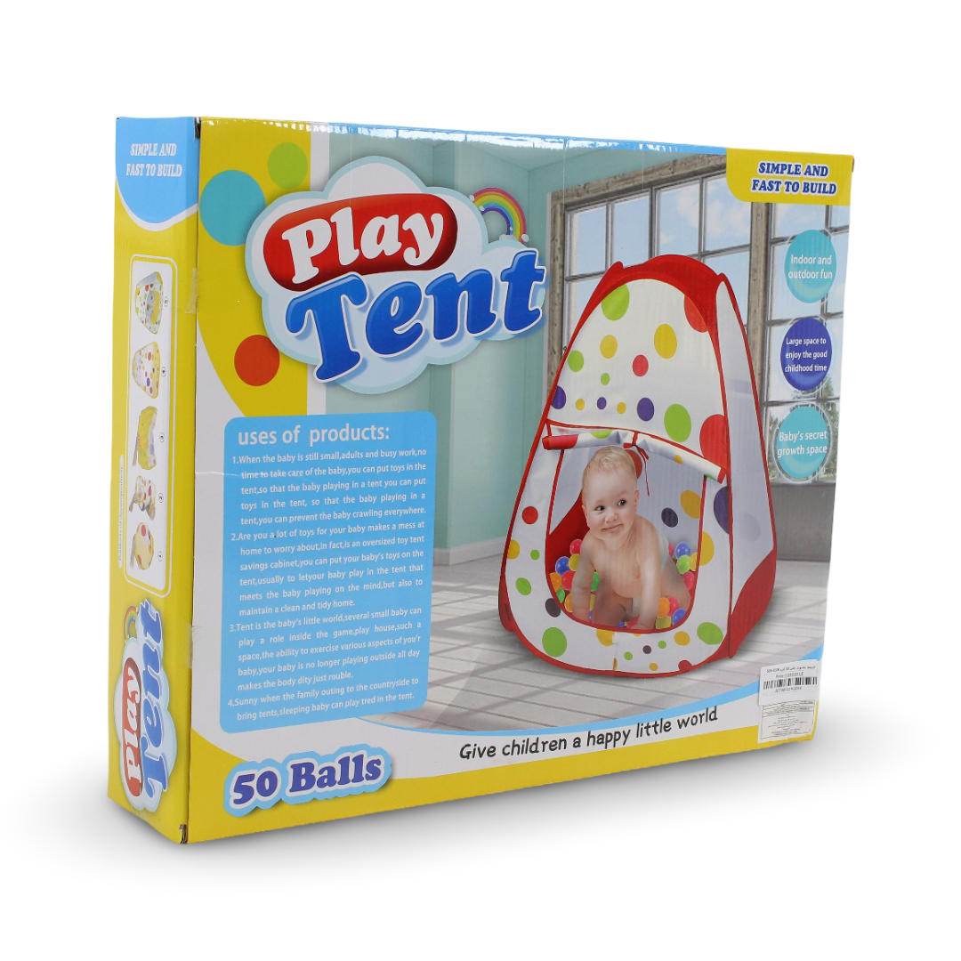 Children's Play Tent – 50 Plastic Balls