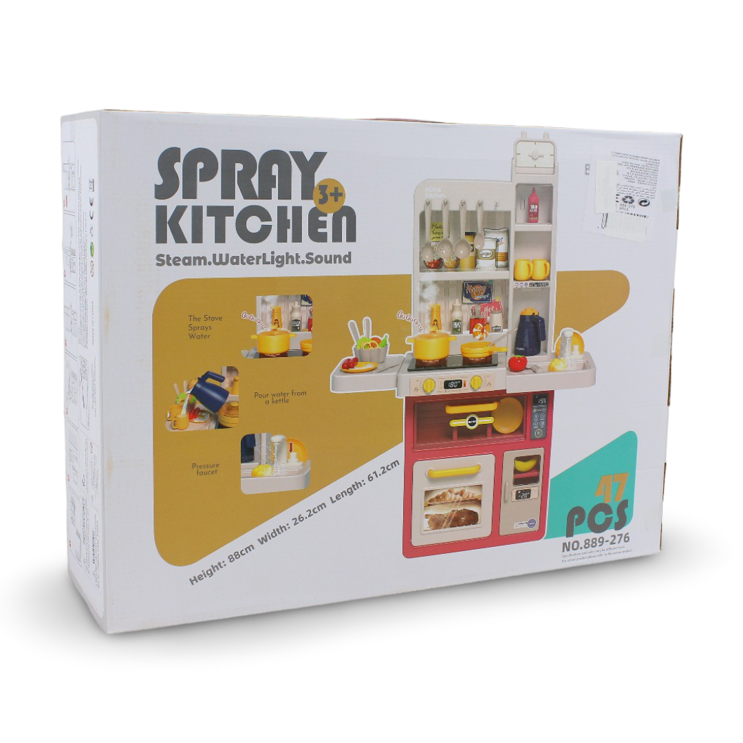 Spray Kitchen Toy Playset (Light & Sound) – 47 Pcs