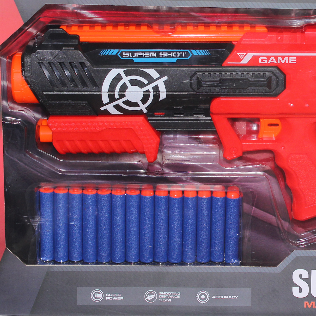Super Shoot Soft Bullet Toy Gun (14 Eva Bullets)