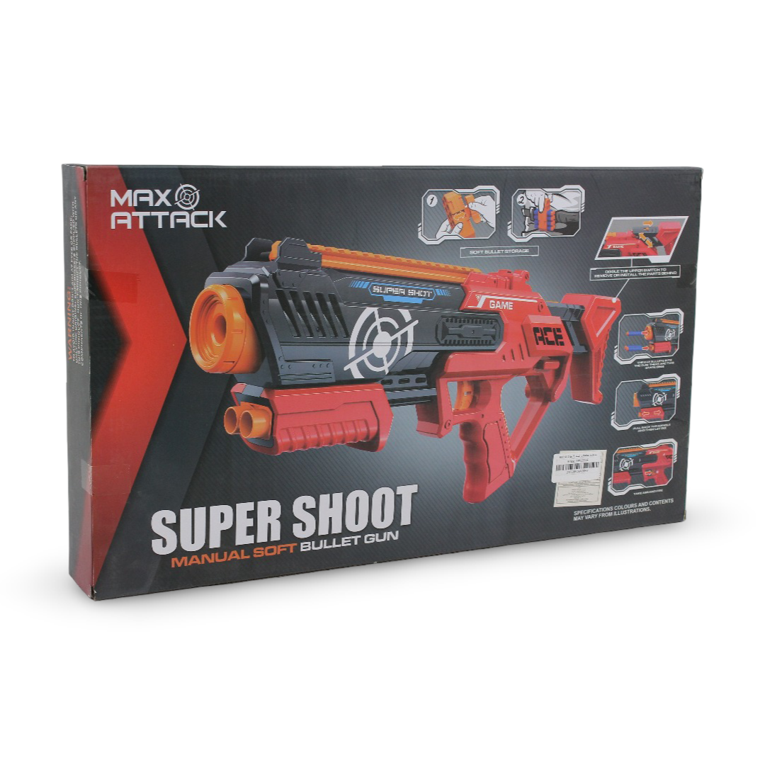 Super Shoot Soft Bullet Toy Gun (14 Eva Bullets)