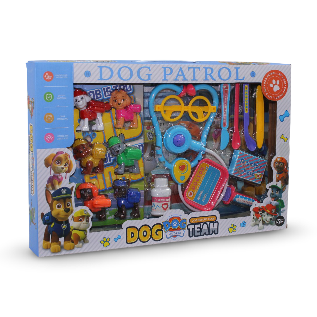Dog Patrol Rescue Team Vet Doctor Medical Set Toy – Baby Blue