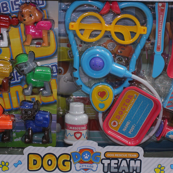 Dog Patrol Rescue Team Vet Doctor Medical Set Toy – Baby Blue