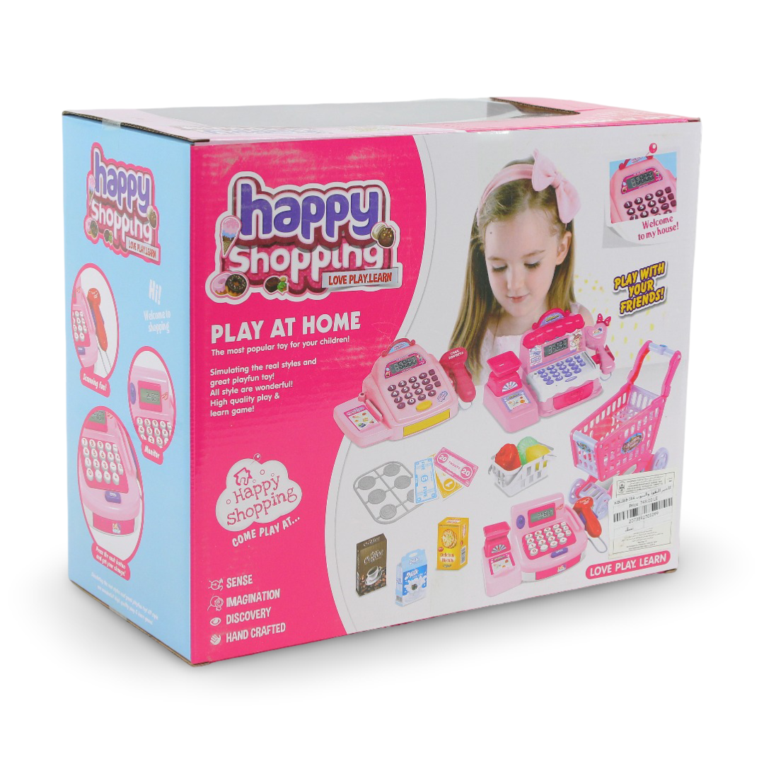 Happy Shopping Cash Register Toy Set – Pink