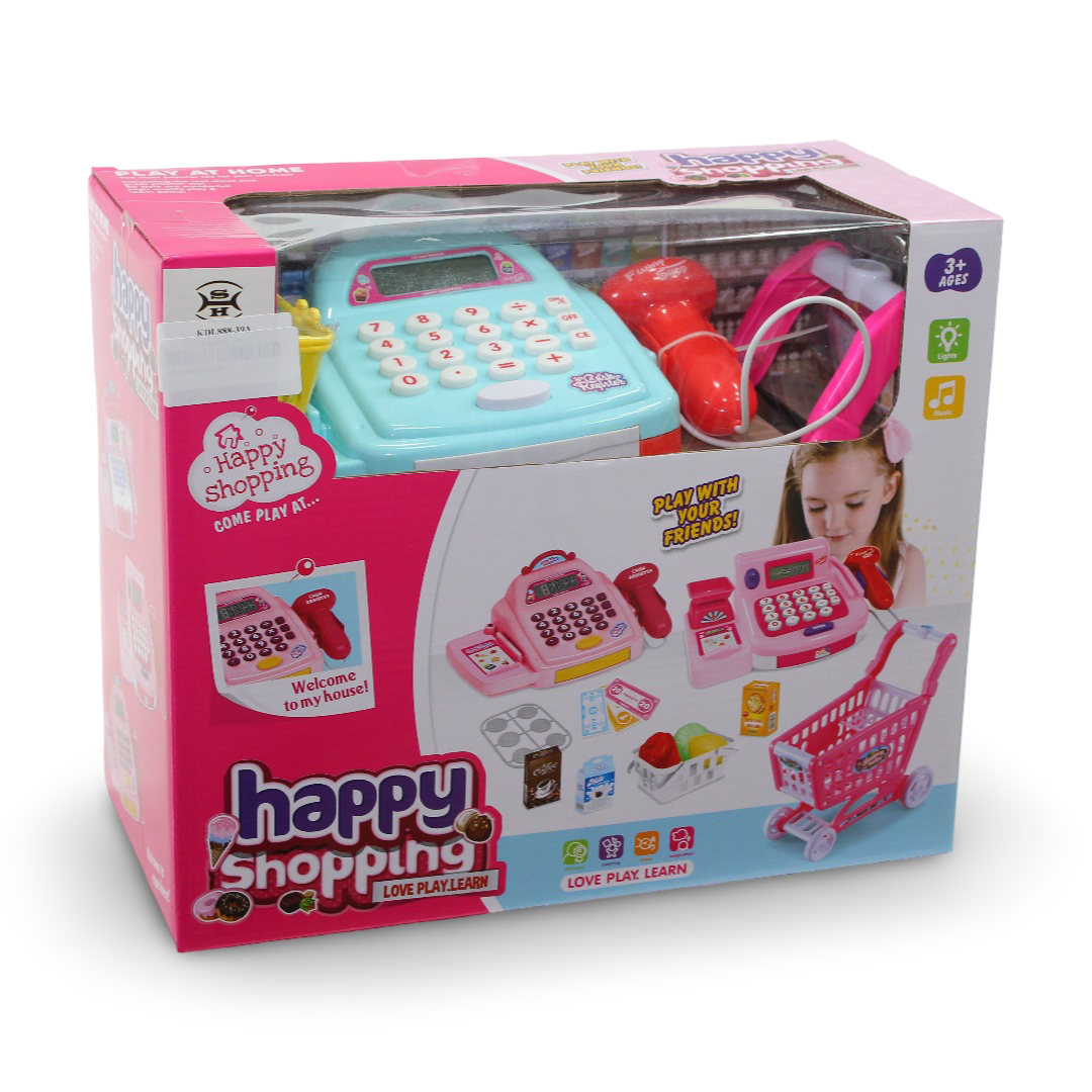 Happy Shopping Cash Register Toy Set – Baby Blue