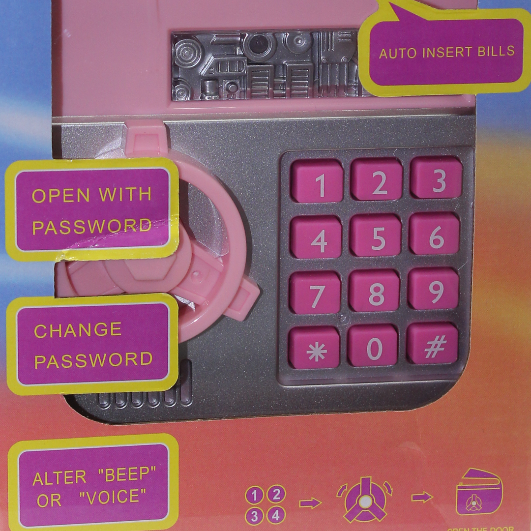 Children's Electronic ATM Piggy Bank Toy – Pink