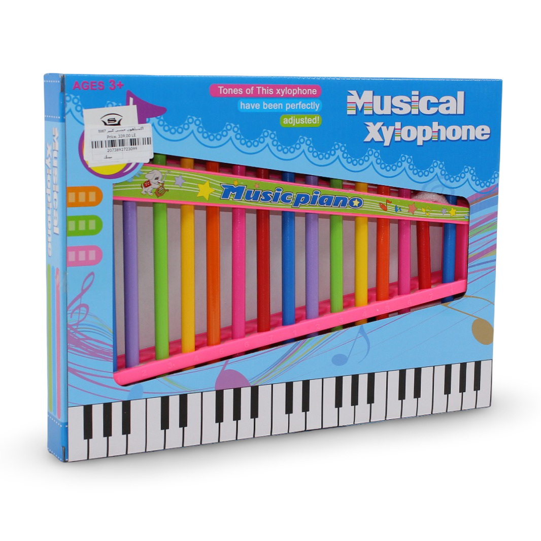 Wooden Musical Xylophone Toy – Pink - Toys - OKO