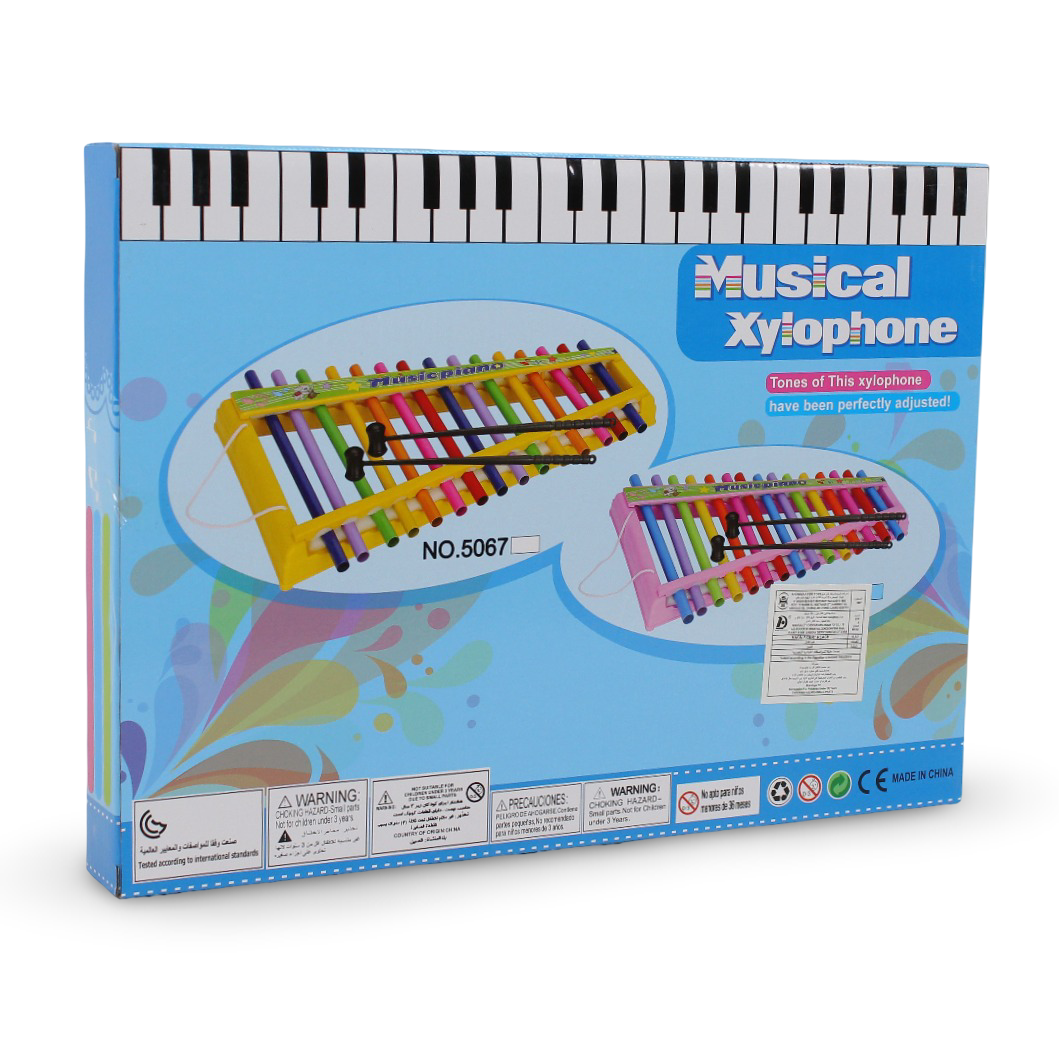 Wooden Musical Xylophone Toy – Pink