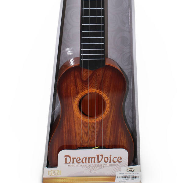 Dream Voice 4-String Acoustic Guitar Toy – Dark Brown
