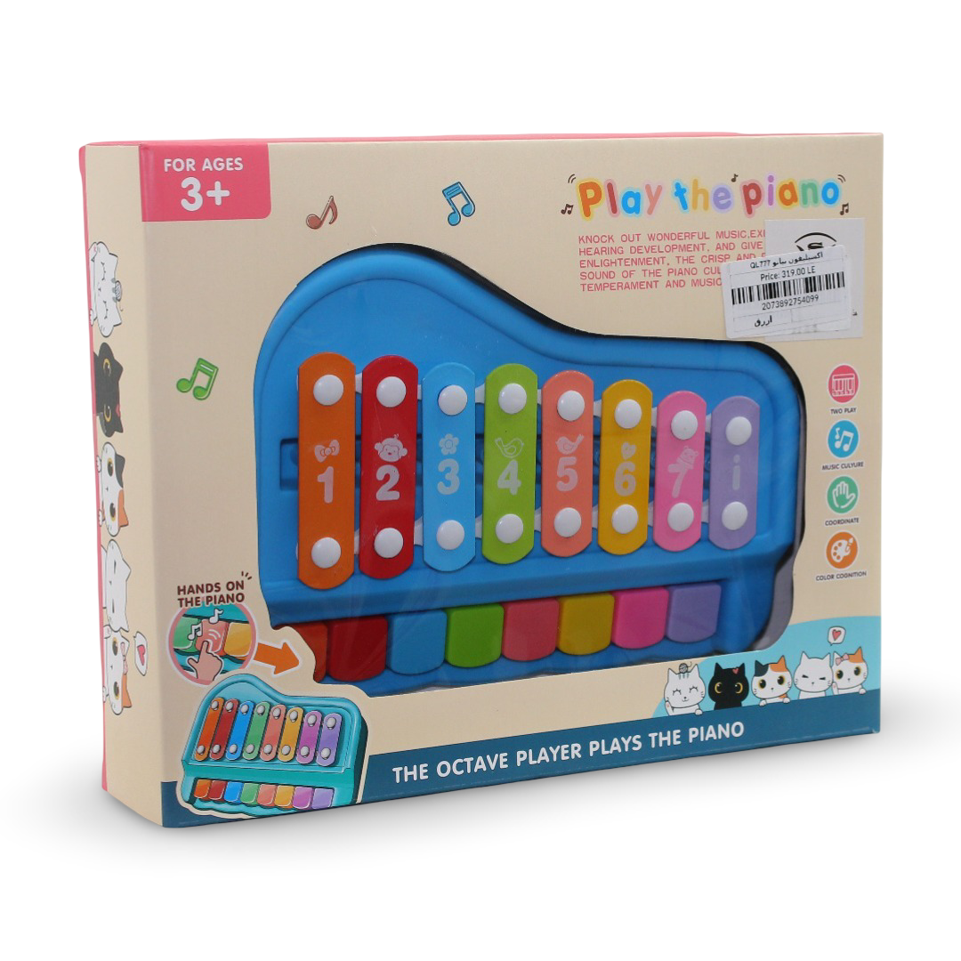 2in1 Musical Piano and Xylophone Toy – Blue