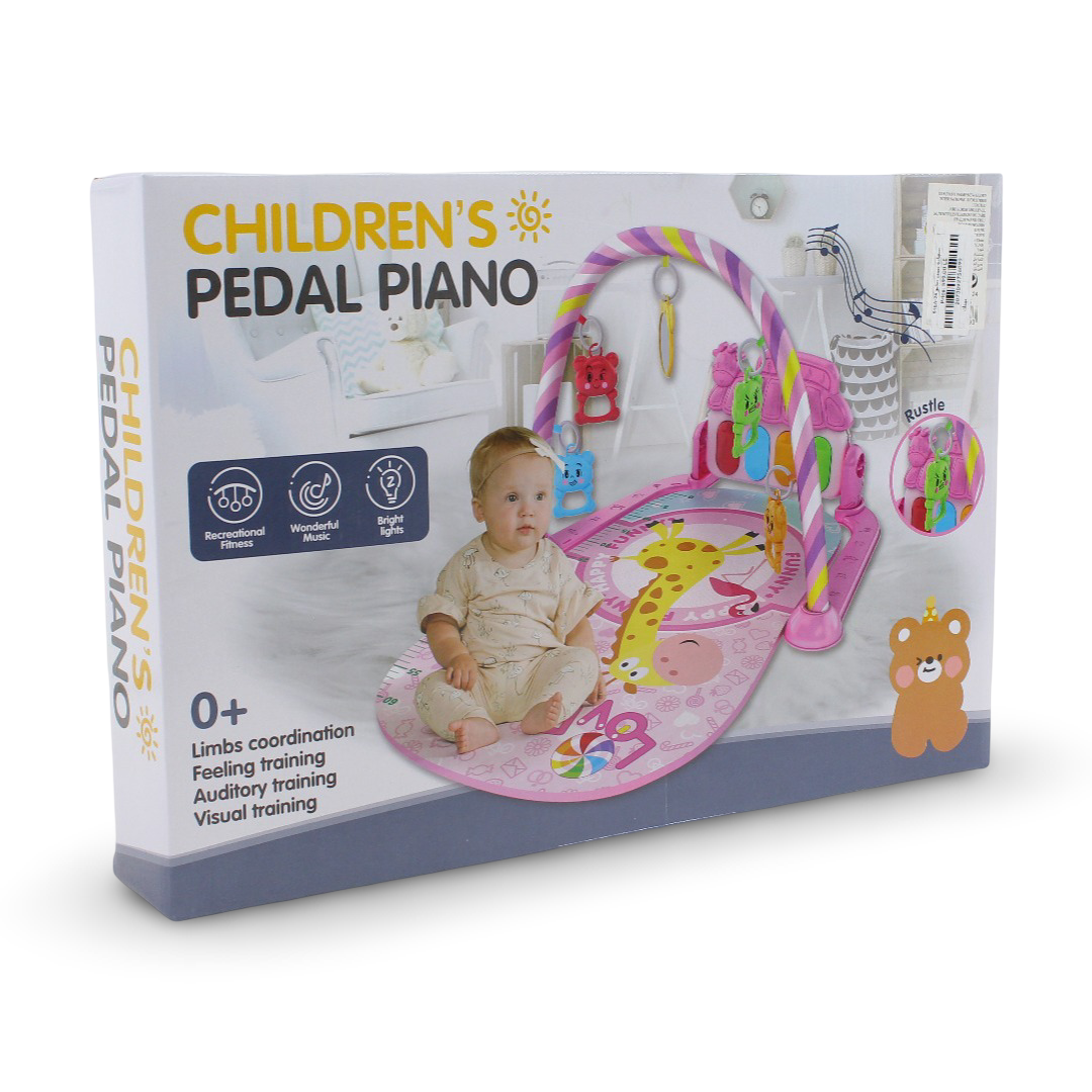 Children's Pedal Piano, And activity Gym Play Mat – Pink