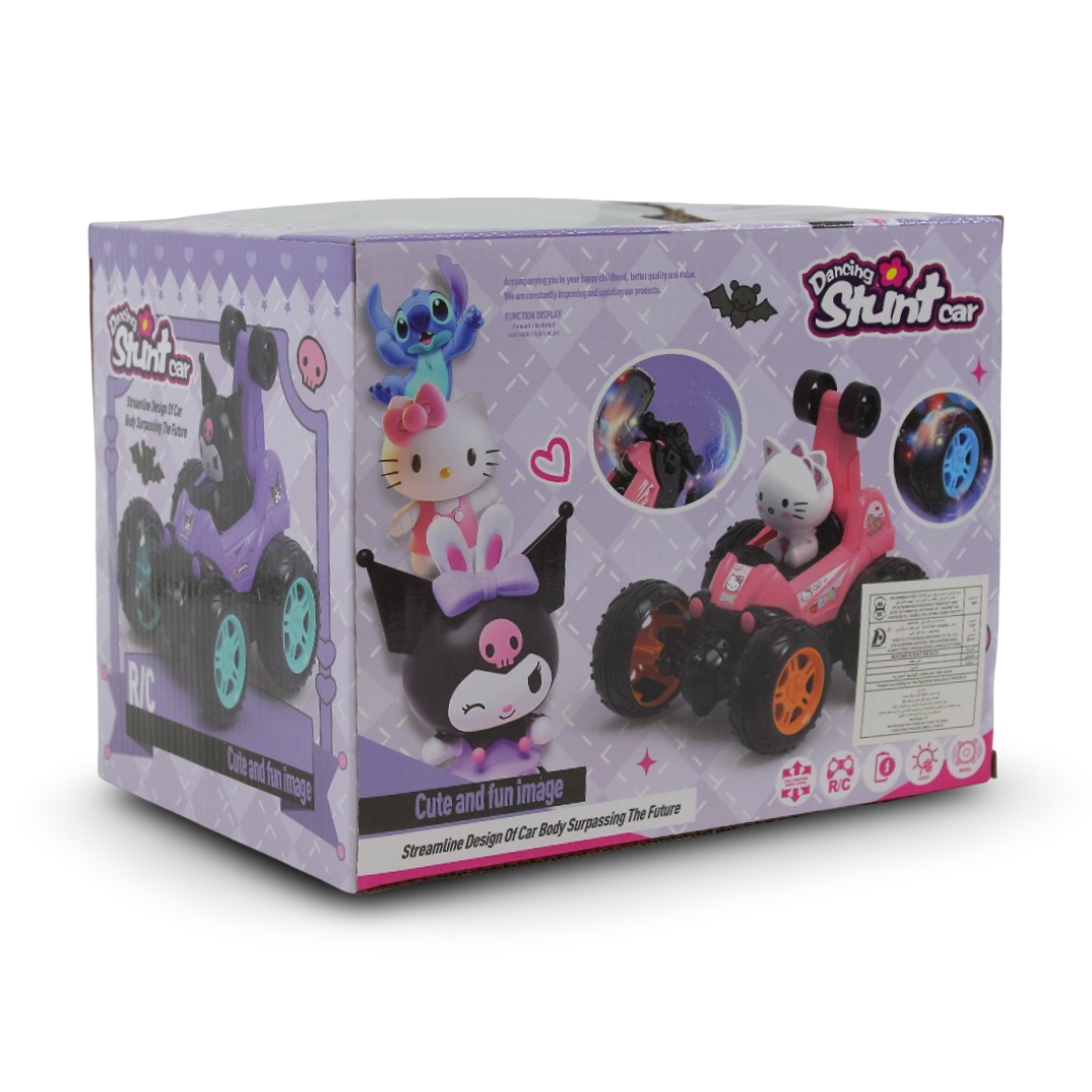 Stitch Dancing Stunt Car Remote-Controlled Toy with LED Lights – Pink