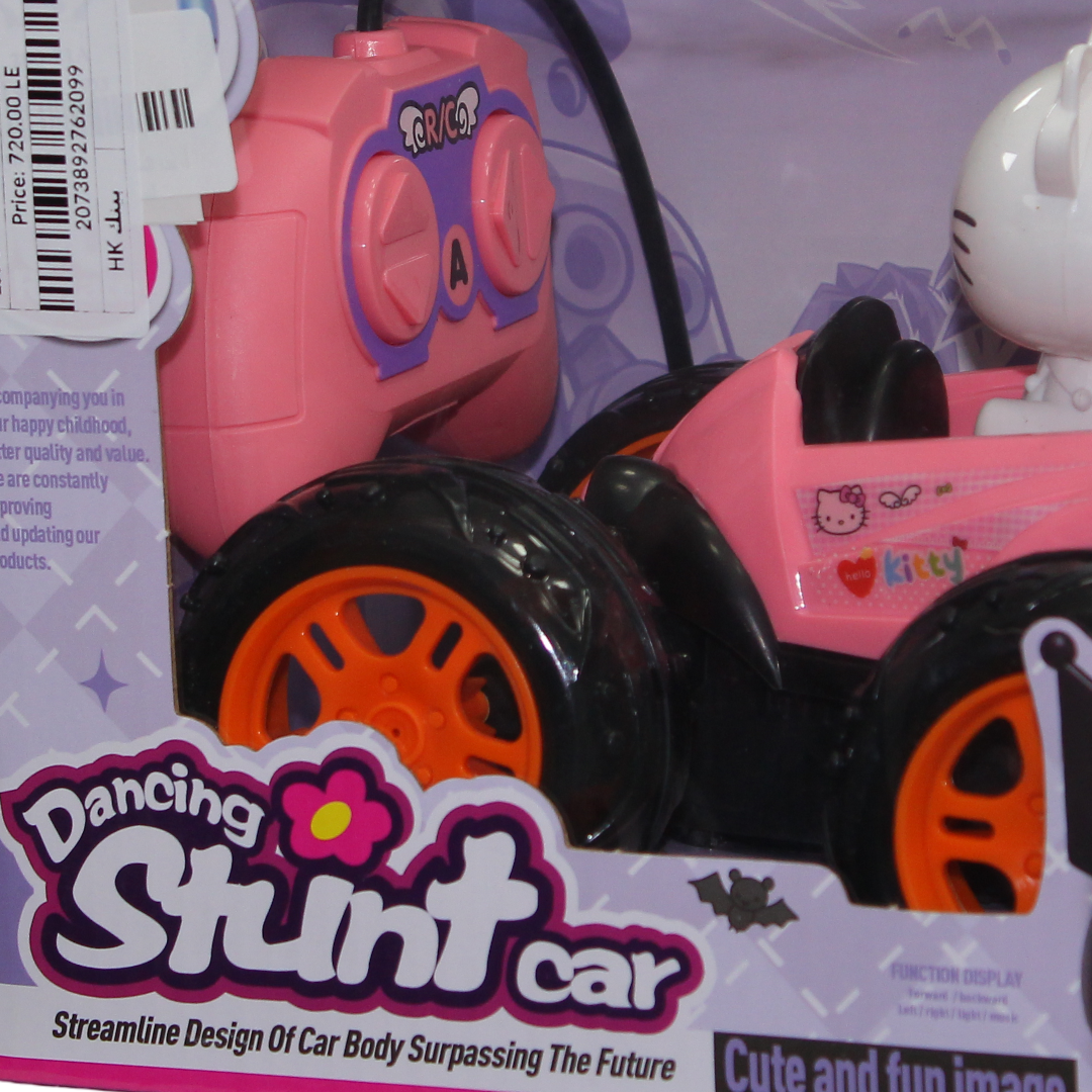 Hello Kitty Dancing Stunt Car Remote-Controlled Toy with LED Lights – Pink