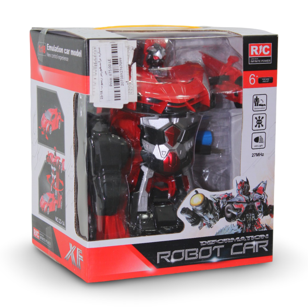 Radio Controlled Transformable Robot Car Toy – Red - Toys - OKO