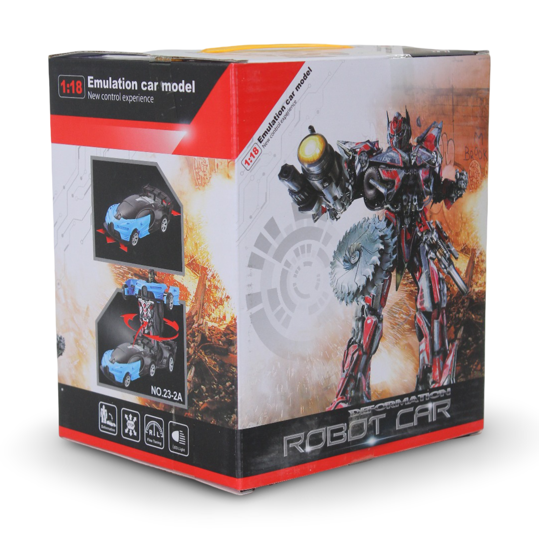 Radio Controlled Transformable Robot Car Toy – Red