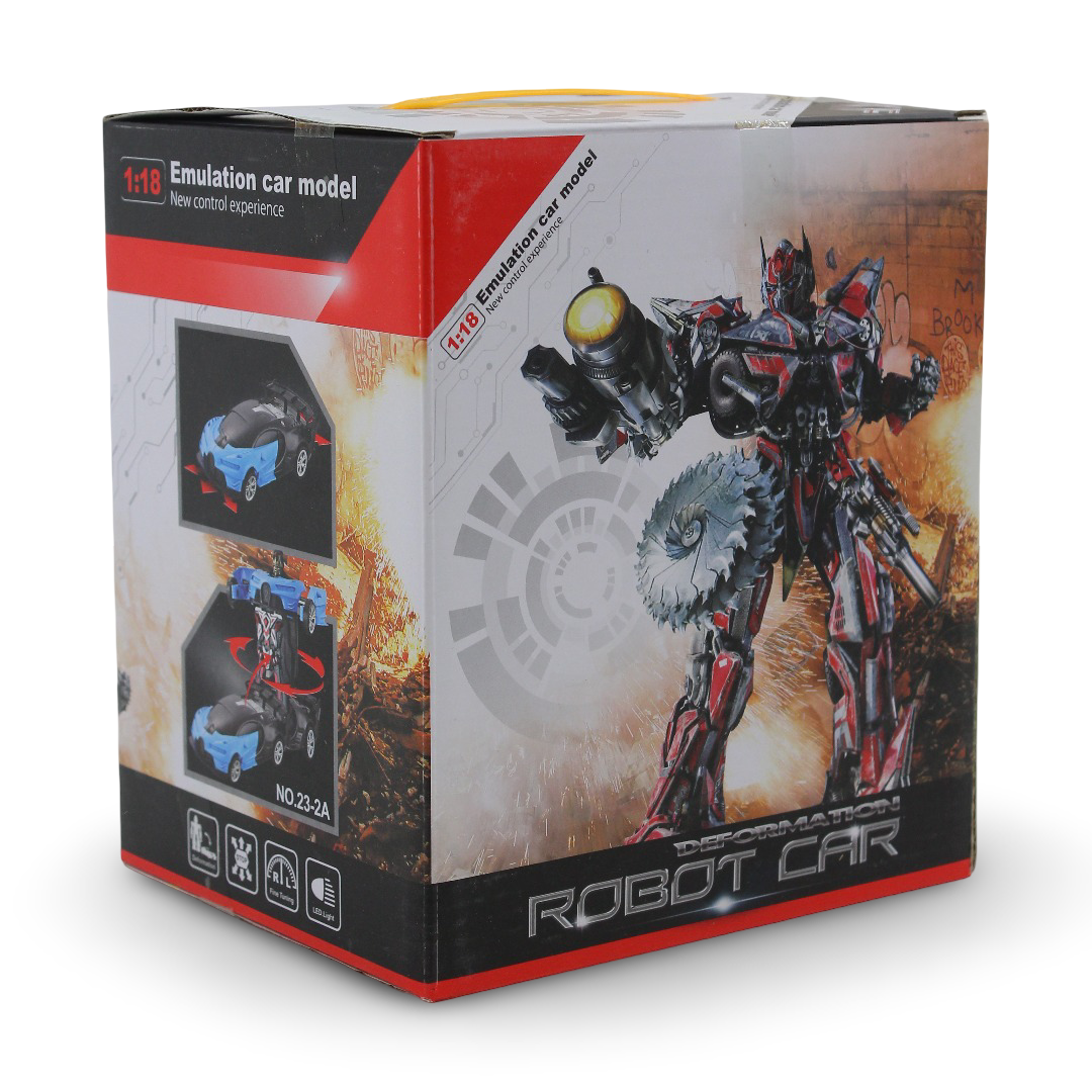 Radio Controlled Transformable Robot Car Toy – Orange