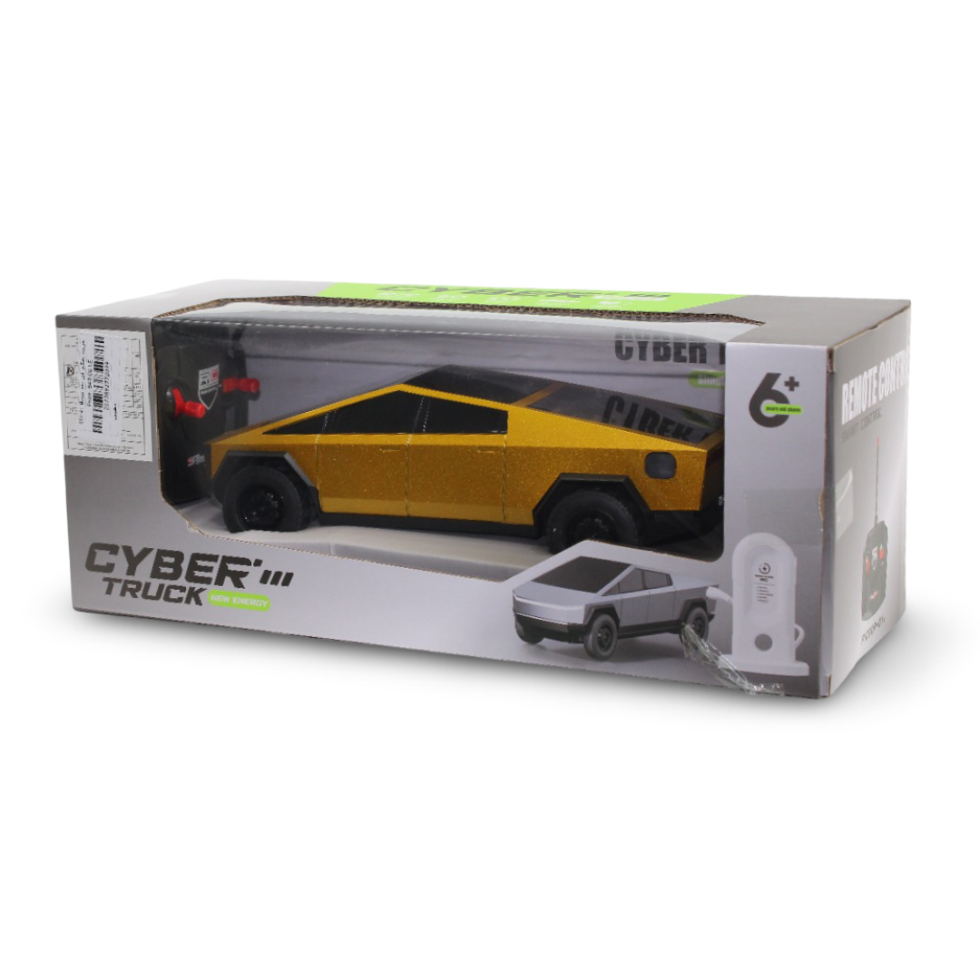 Remote-Controlled Tesla Cyber Truck Toy – Gold
