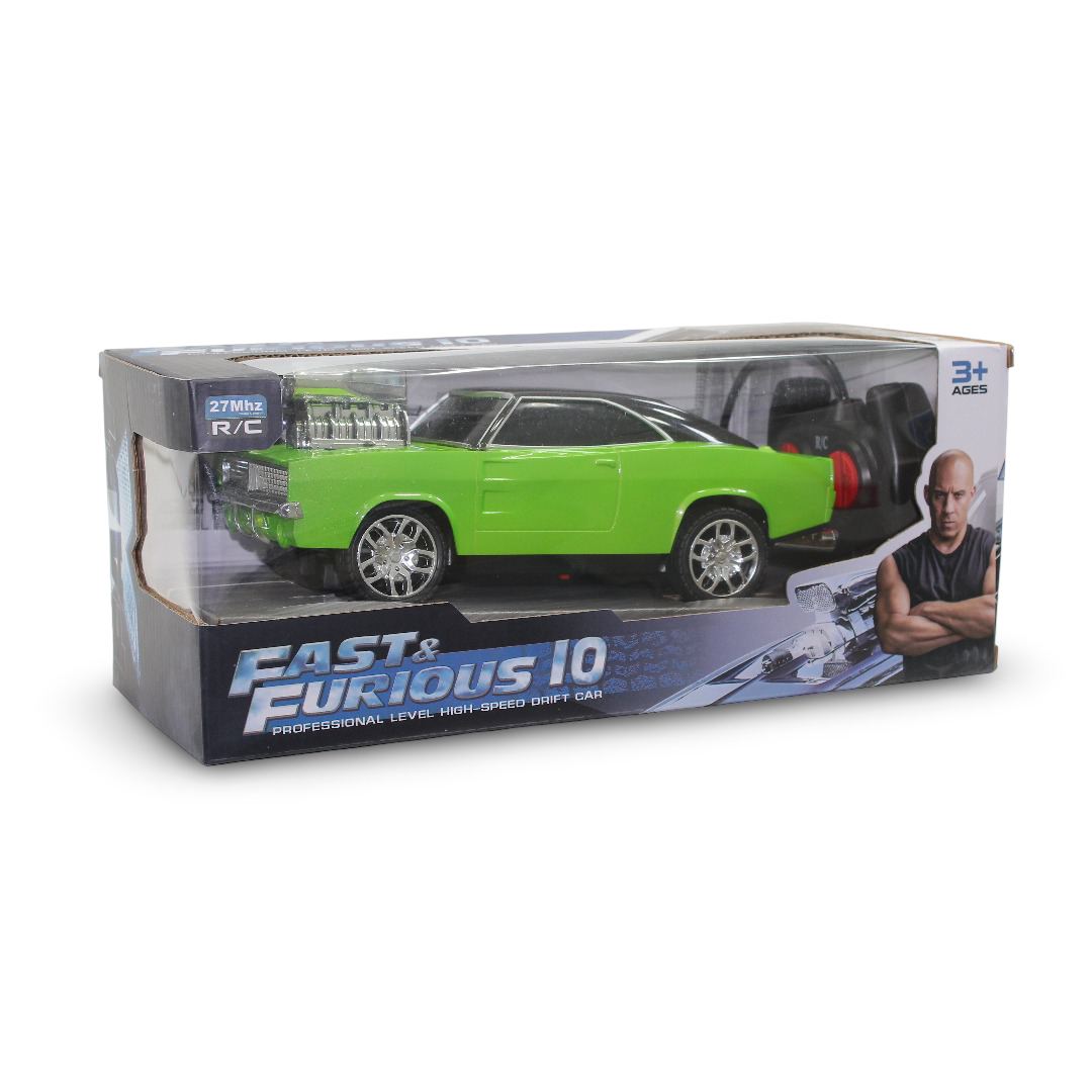Fast & Furious 10 Professional Level High-Speed Drift Car Remote-Controlled Toy 1:18 Scale – Green - OKO