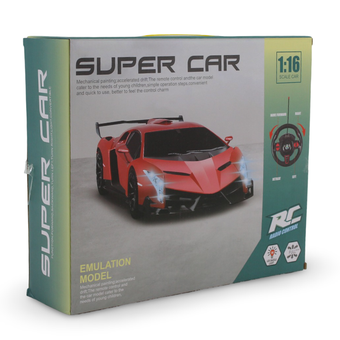 Super Car 1:16 Scale Remote-Controlled Toy Racing Car – Green