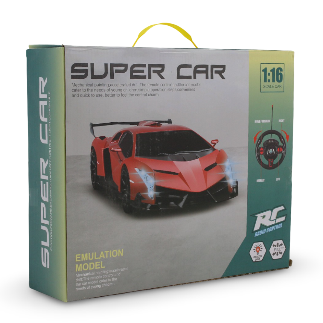 Super Car 1:16 Scale Remote-Controlled Toy Racing Car – Blue