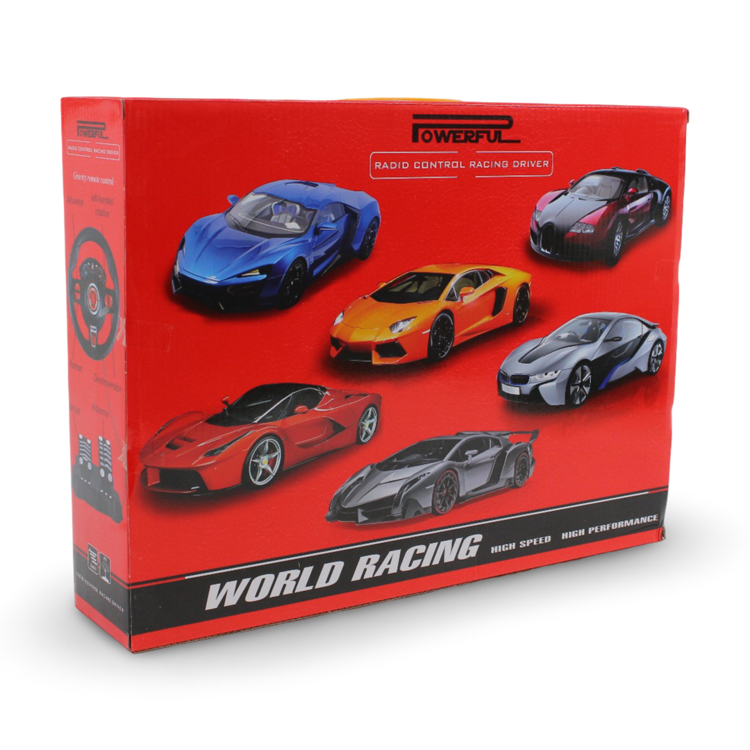 World Racing 1:16 Scale Remote Control Racing Car Set – Red